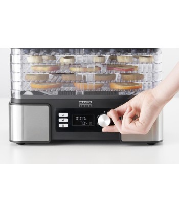 Caso DH 450 Food Dehydrator - 5 Trays, Temperature Control, Timer, Black/Stainless Steel