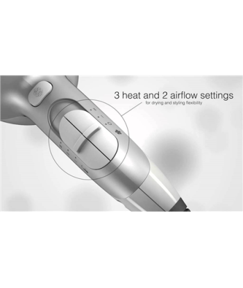 Braun Satin Hair 5 HD 580 Juukseföön - Võimas 2500W, Iooniline, 3 Seadet, Valge/Hõbedane
