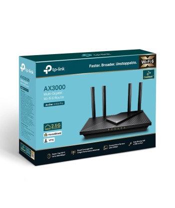 TP-LINK AX3000 Dual Band Gigabit Wi-Fi 6 Router Archer AX55 Pro 802.11ax, 574+2402 Mbit/s, 10/100/1000 Mbit/s, Ethernet LAN