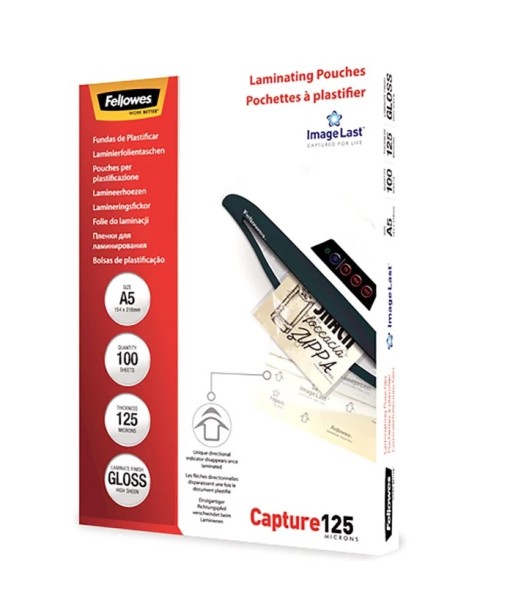 Fellowes Laminating Pouch PREMIUM ImageLast 125 µ, 216x303 mm - A4, 100 pcs Fellowes Laminating Pouch PREMIUM ImageLast 125 µ, 216x303 mm - A4, 100 pcs