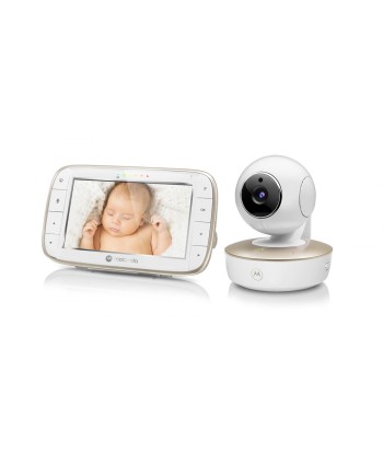 Видеоняня Motorola VM855 CONNECT 5.0” Portable Wi-Fi with Flexible Crib Mount, White/Gold