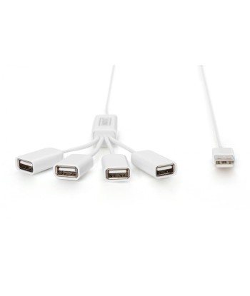 Digitus USB 2.0 Cable Hub, 4-Port 4x USB A/F, 1x USB A male, DC2.5mm (PSU not incl.) DA-70216