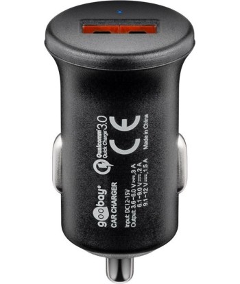 Goobay Quick Charge QC3.0 USB car fast charger USB 2.0 Female (Type A), Cigarette lighter Male