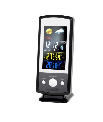 Mesko MS 1177 Weather station, Black, Colorful Digital Display