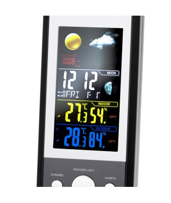 Mesko MS 1177 Метеостанция - Черная с цветным цифровым дисплеем