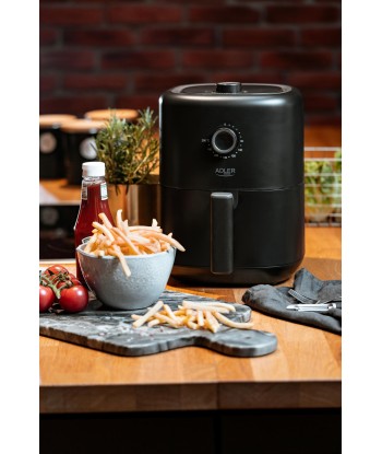 Adler Airfryer AD 6310 Power 2200 W, Capacity 3 L, High-volume hot-air circulation technology, Black