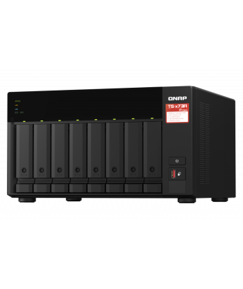 QNAP 8-Bay QTS and QuTS hero NAS TS-873A-8G Up to 8 HDD/SSD Hot-Swap, Ryzen V1500B Quad-Core, Processor frequency 2.2 GHz, 8 GB