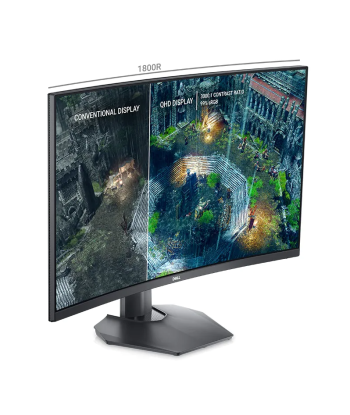 Mängumonitor Dell LCD Curved S3222DGM 31.5 ", VA, QHD, 2560 x 1440, 16:9, 1 ms, 350 cd/m², Black, HDMI ports quantity 2, 165