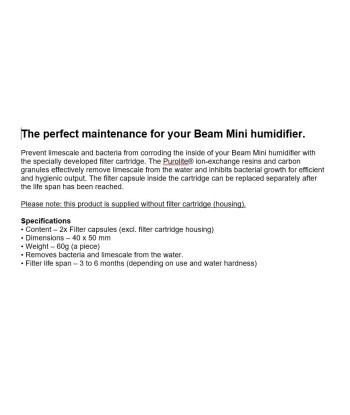 Anti-calc & Antibacterial Filter Capsules (2x) | For Beam mini | White