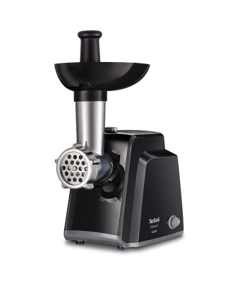 TEFAL Meat mincer NE105838 Black, 1400 W, Number of speeds 1, Throughput (kg/min) 1.7, The set includes 3 stainless steel sieves