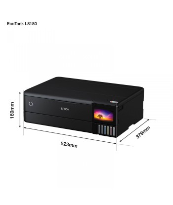 Epson Multifunctional Printer EcoTank L8180 Colour, Inkjet, A3+, Wi-Fi, Black