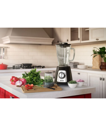TEFAL Blender BL438831 BlendForce Tabletop, 800 W, Jar material Glass, Jar capacity 1.25 L, Ice crushing, Black