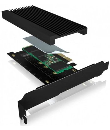 Raidsonic Converter for 1x HDD/SSD for PCIe x4 slot IB-PCI208-HS	 Black