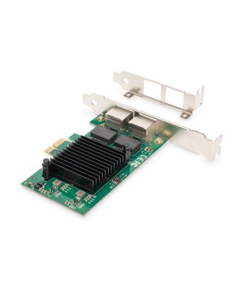 Digitus Gigabit Ethernet PCI Express Card, 2-port 32-bit, low profile bracket, Intel chipset DN-10132