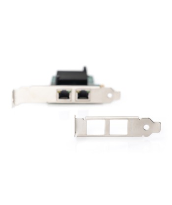 Digitus Gigabit Ethernet PCI Express Card, 2-port 32-bit, low profile bracket, Intel chipset DN-10132