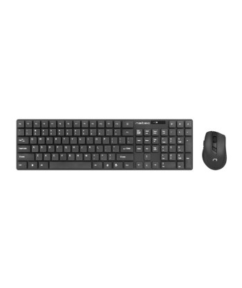 Natec Stingray 2in1 Wireless Keyboard & Mouse Combo - US Layout, Black