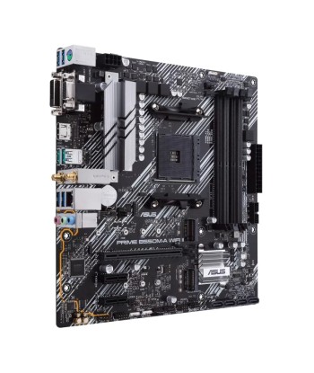 Asus PRIME B550M-A WIFI II Processor family AMD, Processor socket AM4, DDR4 DIMM, Memory slots 4, Supported hard disk drive interfaces 	SATA, M.2, Number of SATA connectors 4, Chipset AMD B550, microATX
