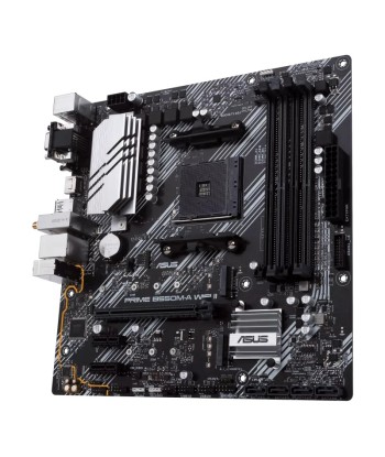 Asus PRIME B550M-A WIFI II Processor family AMD, Processor socket AM4, DDR4 DIMM, Memory slots 4, Supported hard disk drive interfaces 	SATA, M.2, Number of SATA connectors 4, Chipset AMD B550, microATX