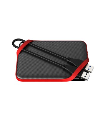 Silicon Power Armor A62 1TB Portable Hard Drive - Black/Red