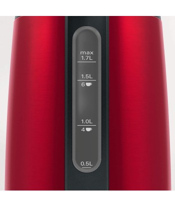Veekeetja Bosch DesignLine TWK3P424 Electric, 2400 W, 1.7 L, Stainless steel, 360° rotational base, Red