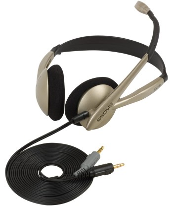 Koss Headphones CS100 Wired, On-Ear, Microphone, 3.5 mm, Black/Gold