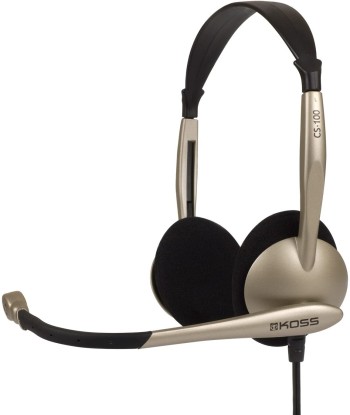 Koss Headphones CS100 Wired, On-Ear, Microphone, 3.5 mm, Black/Gold