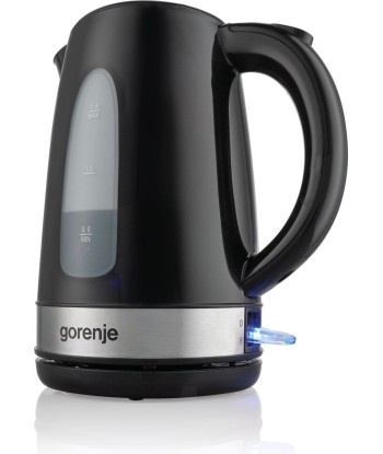 Gorenje K17BK Standard, Plastic/ metal, Black, 2200 W, 360° rotational base, 1.7 L