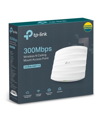 Access Point TP-LINK Omada 300 Mbps IEEE 802.3af IEEE 802.11b IEEE 802.11g IEEE 802.11n 1xRJ45 Number of antennas 2 EAP115
