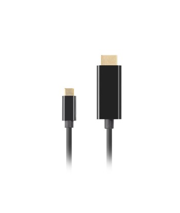 Lanberg USB-C - HDMI Kaabel - 3m, 4K 60Hz, Must - Kristallselge Pilt!