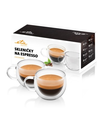 ETA Espresso cups ETA518091000 For espresso coffee, 2 pc(s), Dishwasher proof, Glass