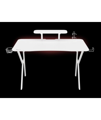Genesis Holm 320 RGB Gaming Desk - White