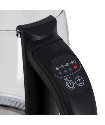 Camry Kettle CR 1290 Standard, 2200 W, 2 L, Plastic/glass, Black/Transparent, 360° rotational base