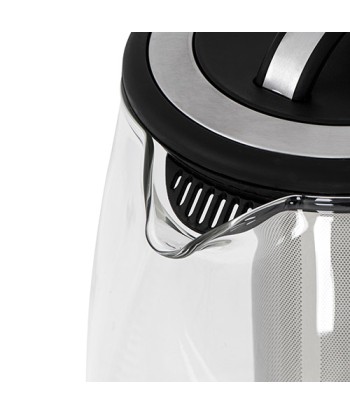 Camry Kettle CR 1290 Standard, 2200 W, 2 L, Plastic/glass, Black/Transparent, 360° rotational base
