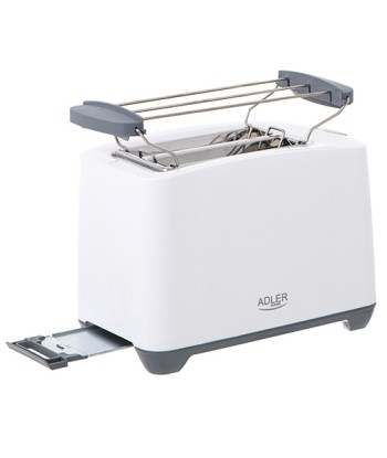 Adler Toaster AD 3216 Power 750 W, Number of slots 2, Housing material Plastic, White