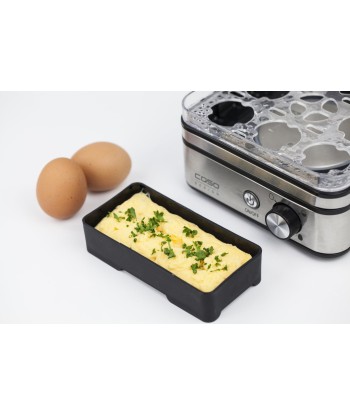 Caso Egg cooker E9 Stainless steel, 400 W, Functions 13 cooking levels