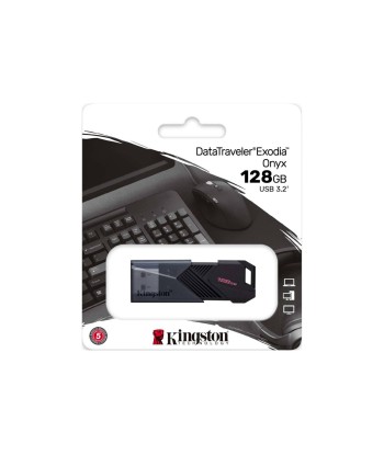 Kingston DataTraveler Exodia Onyx 128GB USB 3.2 Flash Drive