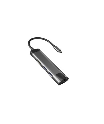Natec Multi-Port Adapter, Fowler Go, USB-C, 2x USB-A, HDMI, RJ-45
