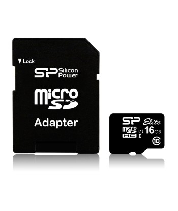 Silicon Power Elite UHS-I 16 GB, MicroSDHC, Flash memory class 10, SD adapter