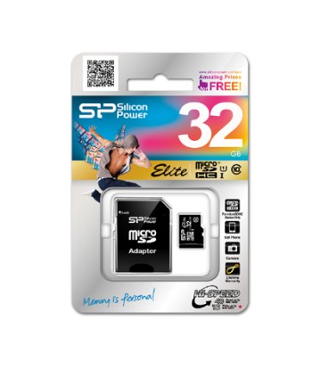Silicon Power Elite UHS-I 16 GB, MicroSDHC, Flash memory class 10, SD adapter