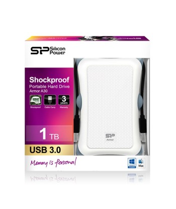 Silicon Power Armor A30 1TB 2.5", USB 3.1, White