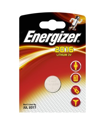 Energizer CR2016 Lithium Nööppatarei - Üksikpakend