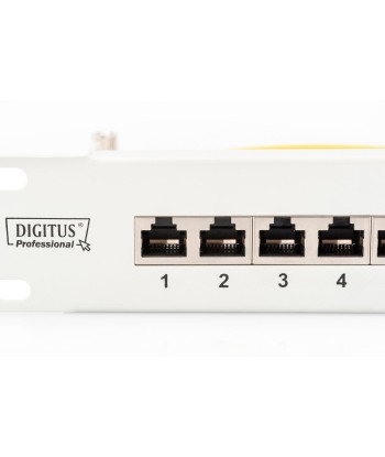 Digitus Patch Panel DN-91624S White, 48.2 x 4.4 x 10.9 cm, Category: CAT 6, Ports: 24 x RJ45, Retention strength: 7.7 kg