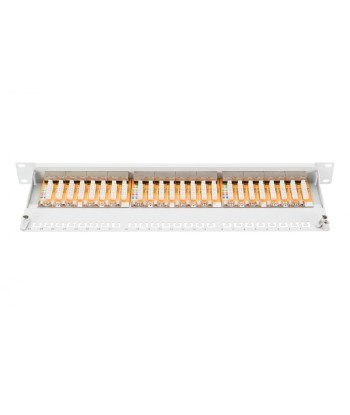 Digitus Patch Panel DN-91624S White, 48.2 x 4.4 x 10.9 cm, Category: CAT 6, Ports: 24 x RJ45, Retention strength: 7.7 kg