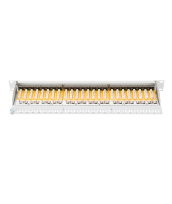 Digitus Patch Panel DN-91624S White, 48.2 x 4.4 x 10.9 cm, Category: CAT 6; Ports: 24 x RJ45; Retention strength: 7.7 kg; Insertion force: 30N max