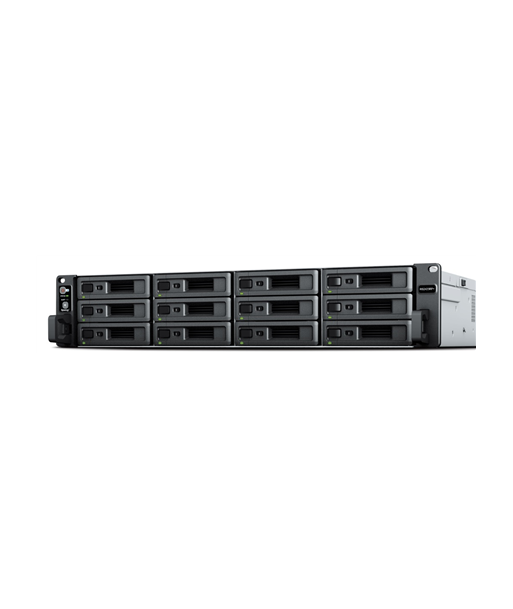 Synology RS2423+ 12-bay/AMD Ryzen V1780B/8GB DDR4/12 x 3.5"  Hot-Swap/1x10GbE/2x1GbE/2xUSB 3.2/3Fan/RAID 0,1,5,6,10,Hybrid/3Y