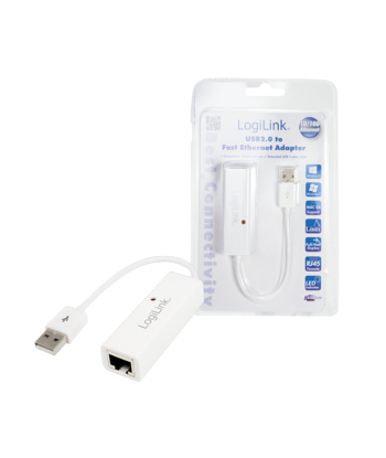 Logilink Fast Ethernet USB 2.0 to RJ45 Adapter: RJ-45, USB