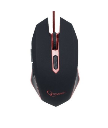 Игровая мышь Gembird MUSG-001-G - Черно-красная, USB