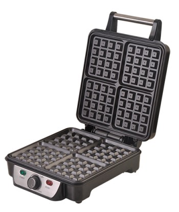 Camry Waffle maker CR 3025 1150 W, Number of pastry 4, Belgium, Black/Stainless steel