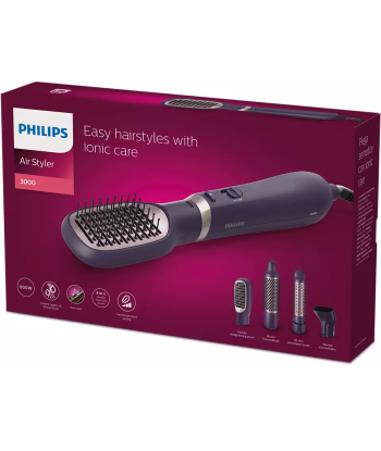 Juuksekoolutaja Philips BHA313/00 3000 Series Ion conditioning, Number of heating levels 3, 800 W, Purple