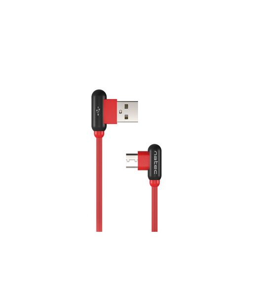 Natec Prati, Angled USB Type C to Type A Cable 1m, Red